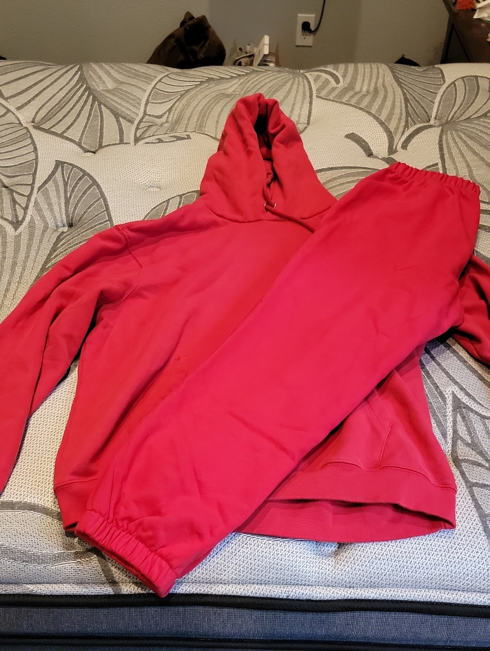 GAP Women's Bright Red Hoodie and Jogger Set